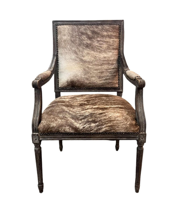 Zentique - Louis Cowhide Arm Chair - B008 E271 Cow EL - GreatFurnitureDeal