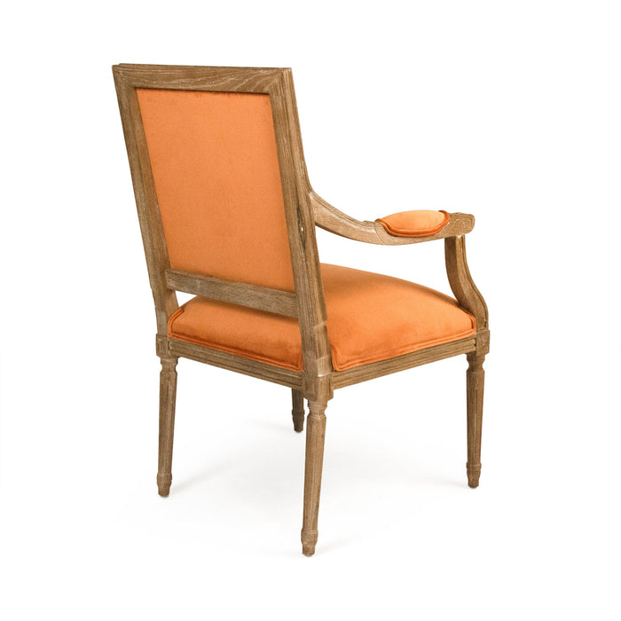 Zentique - Clementine Velvet Louis Arm Chair - B008 E272 11505 - GreatFurnitureDeal