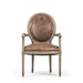 Zentique - Medallion Arm Chair - B009 E255-3 CP035 Jute - GreatFurnitureDeal