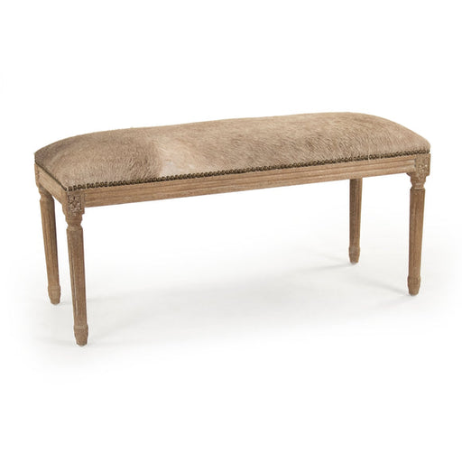Zentique - Cow Hide Bench - B014 E272 Cow B - GreatFurnitureDeal