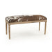 Zentique - Cow Hide Bench - B014 E272 Cow EL SPBRW - GreatFurnitureDeal