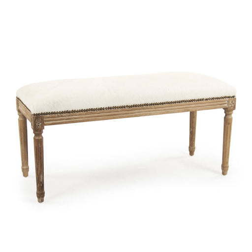 Zentique - Cow Hide Bench - B014 E272 Cow W - GreatFurnitureDeal