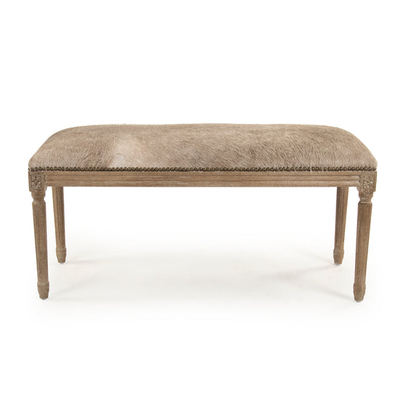 Zentique - Cow Hide Bench - B014 E272 Cow B - GreatFurnitureDeal