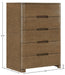 Meridian Furniture - Caswell Brown Oak Veneer And Solid Wood Chest - B1204-CH - GreatFurnitureDeal