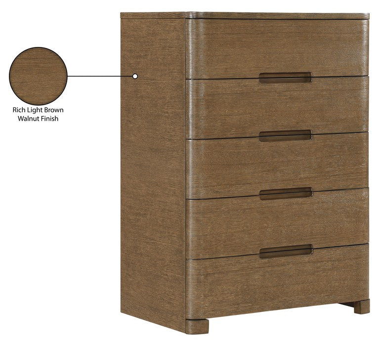 Meridian Furniture - Caswell Brown Oak Veneer And Solid Wood Chest - B1204-CH - GreatFurnitureDeal