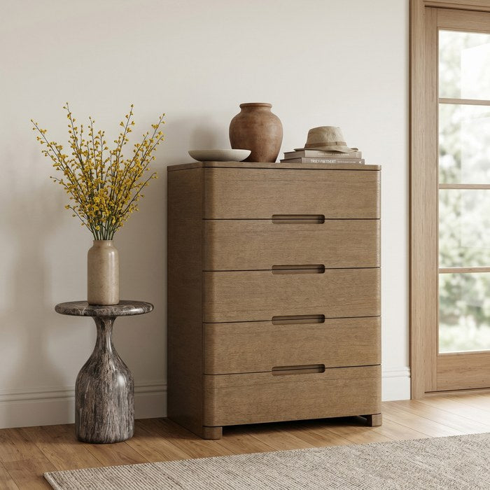 Meridian Furniture - Caswell Brown Oak Veneer And Solid Wood Chest - B1204-CH - GreatFurnitureDeal