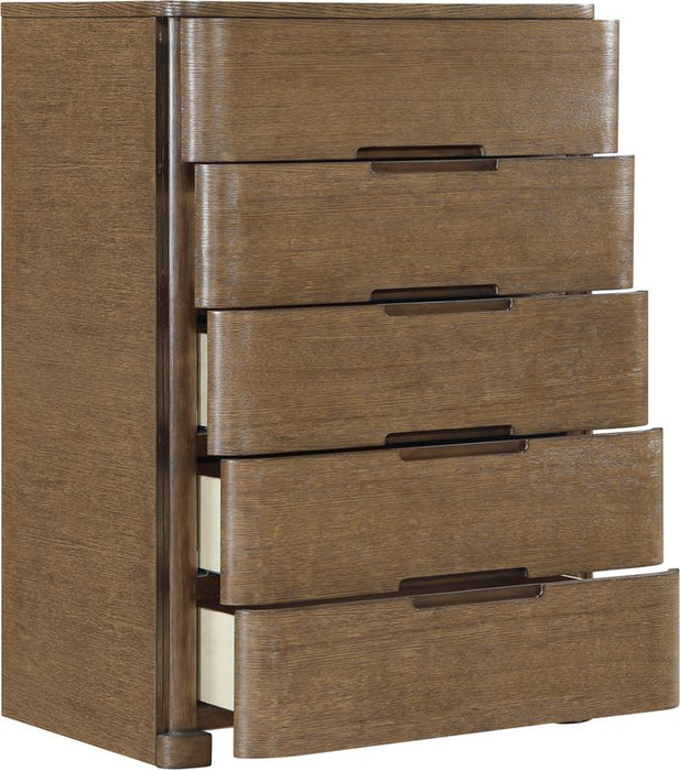Meridian Furniture - Caswell Brown Oak Veneer And Solid Wood Chest - B1204-CH - GreatFurnitureDeal