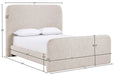 Meridian Furniture - Fira Beige Linen Textured Fabric Upholstered Queen Bed - B1221Beige-Q - GreatFurnitureDeal