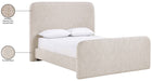 Meridian Furniture - Fira Beige Linen Textured Fabric Upholstered Queen Bed - B1221Beige-Q - GreatFurnitureDeal