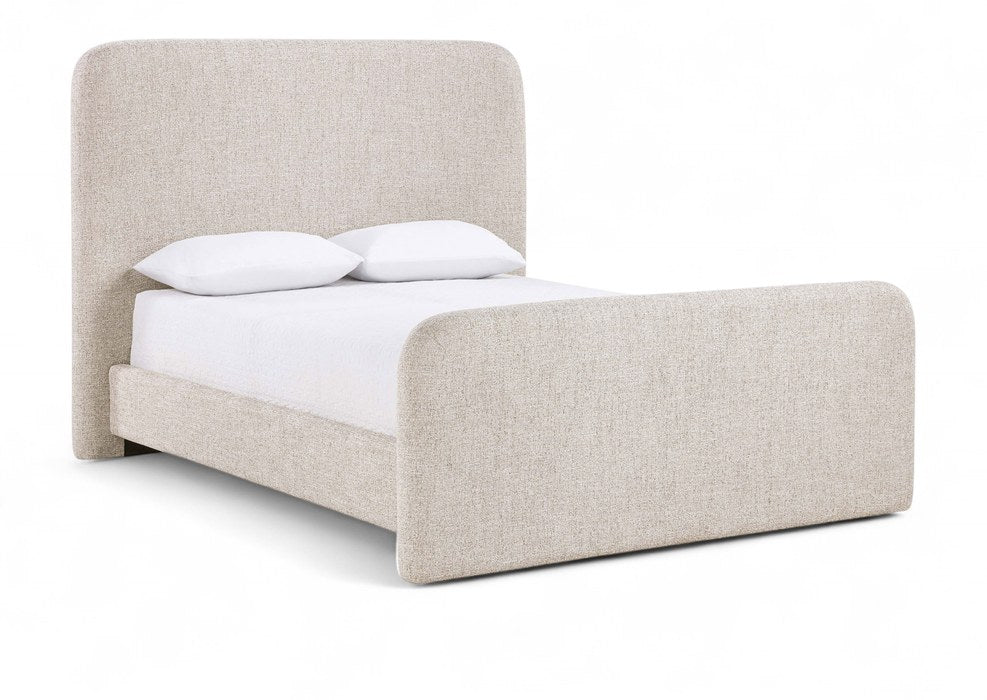 Meridian Furniture - Fira Beige Linen Textured Fabric Upholstered Queen Bed - B1221Beige-Q - GreatFurnitureDeal