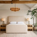 Meridian Furniture - Fira Beige Linen Textured Fabric Upholstered Queen Bed - B1221Beige-Q - GreatFurnitureDeal