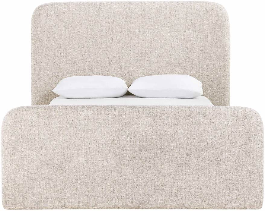 Meridian Furniture - Fira Beige Linen Textured Fabric Upholstered Queen Bed - B1221Beige-Q - GreatFurnitureDeal