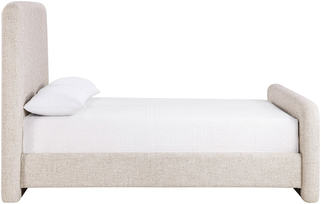 Meridian Furniture - Fira Beige Linen Textured Fabric Upholstered Queen Bed - B1221Beige-Q - GreatFurnitureDeal