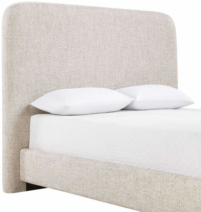 Meridian Furniture - Fira Beige Linen Textured Fabric Upholstered Queen Bed - B1221Beige-Q - GreatFurnitureDeal