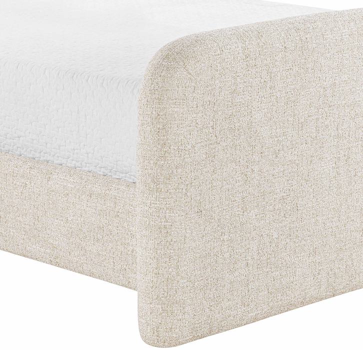 Meridian Furniture - Fira Beige Linen Textured Fabric Upholstered Queen Bed - B1221Beige-Q - GreatFurnitureDeal