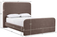 Meridian Furniture - Fira Brown Chenille Fabric Upholstered Queen Bed - B1222Brown-Q - GreatFurnitureDeal
