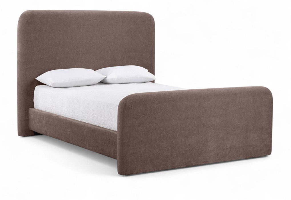 Meridian Furniture - Fira Brown Chenille Fabric Upholstered Queen Bed - B1222Brown-Q - GreatFurnitureDeal