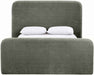Meridian Furniture - Fira Green Chenille Fabric Upholstered Queen Bed - B1222Green-Q - GreatFurnitureDeal