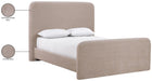 Meridian Furniture - Fira Taupe Chenille Fabric Upholstered Queen Bed - B1222Taupe-Q - GreatFurnitureDeal