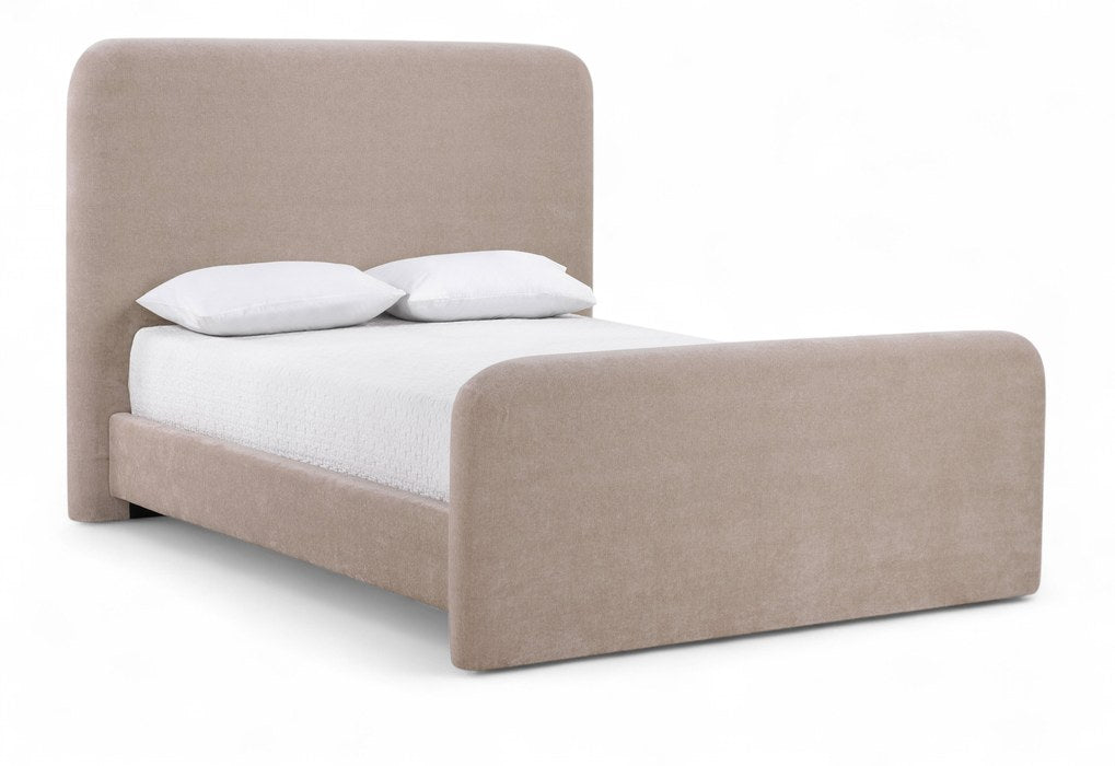 Meridian Furniture - Fira Taupe Chenille Fabric Upholstered Queen Bed - B1222Taupe-Q - GreatFurnitureDeal