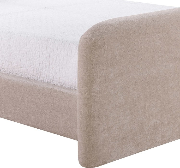 Meridian Furniture - Fira Taupe Chenille Fabric Upholstered Queen Bed - B1222Taupe-Q - GreatFurnitureDeal