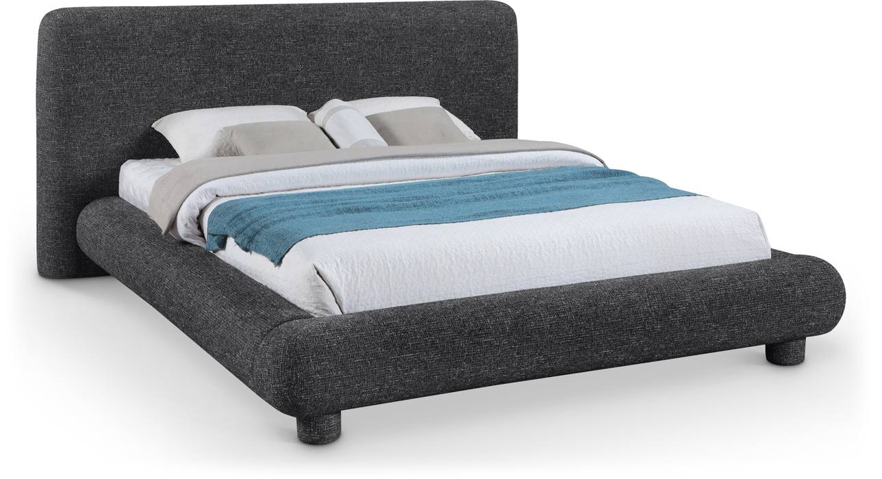 Meridian Furniture - Blair Black Fabric Upholstered King Bed - B1234Black-K - GreatFurnitureDeal