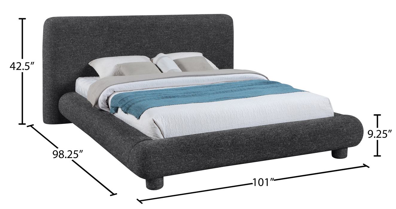 Meridian Furniture - Blair Black Fabric Upholstered King Bed - B1234Black-K - GreatFurnitureDeal