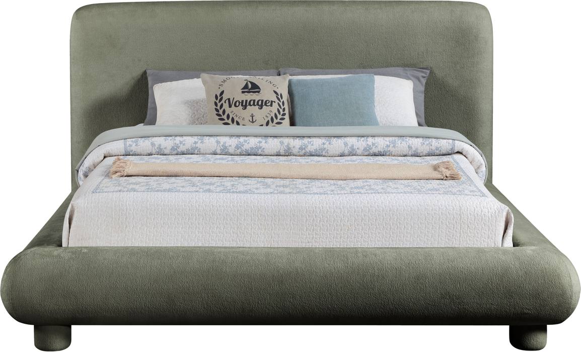 Meridian Furniture - Blair Green Chenille Fabric Upholstered King Bed - B1235Green-K - GreatFurnitureDeal