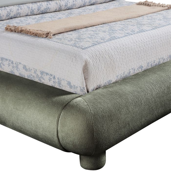 Meridian Furniture - Blair Green Chenille Fabric Upholstered King Bed - B1235Green-K - GreatFurnitureDeal