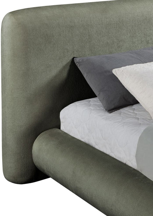 Meridian Furniture - Blair Green Chenille Fabric Upholstered King Bed - B1235Green-K - GreatFurnitureDeal