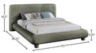 Meridian Furniture - Blair Green Chenille Fabric Upholstered King Bed - B1235Green-K - GreatFurnitureDeal