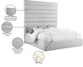 Meridian Furniture - Adam Grey Linen Textured Fabric Upholstered King Bed - B1255Grey-K90 - GreatFurnitureDeal