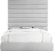 Meridian Furniture - Adam Grey Linen Textured Fabric Upholstered King Bed - B1255Grey-K90 - GreatFurnitureDeal