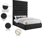 Meridian Furniture - Adam Black Boucle Fabric Upholstered King Bed - B1256Black-K90 - GreatFurnitureDeal