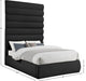 Meridian Furniture - Adam Black Boucle Fabric Upholstered King Bed - B1256Black-K90 - GreatFurnitureDeal