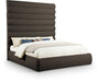 Meridian Furniture - Adam Brown Boucle Fabric Upholstered King Bed - B1256Brown-K90 - GreatFurnitureDeal