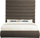 Meridian Furniture - Adam Brown Boucle Fabric Upholstered King Bed - B1256Brown-K90 - GreatFurnitureDeal