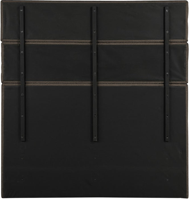 Meridian Furniture - Adam Brown Boucle Fabric Upholstered King Bed - B1256Brown-K90 - GreatFurnitureDeal