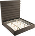 Meridian Furniture - Adam Brown Boucle Fabric Upholstered King Bed - B1256Brown-K90 - GreatFurnitureDeal