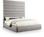Meridian Furniture - Adam Taupe Boucle Fabric Upholstered King Bed - B1256Taupe-K90 - GreatFurnitureDeal