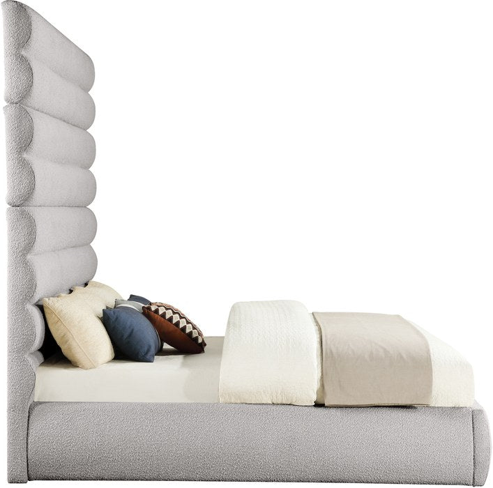 Meridian Furniture - Adam Taupe Boucle Fabric Upholstered King Bed - B1256Taupe-K90 - GreatFurnitureDeal