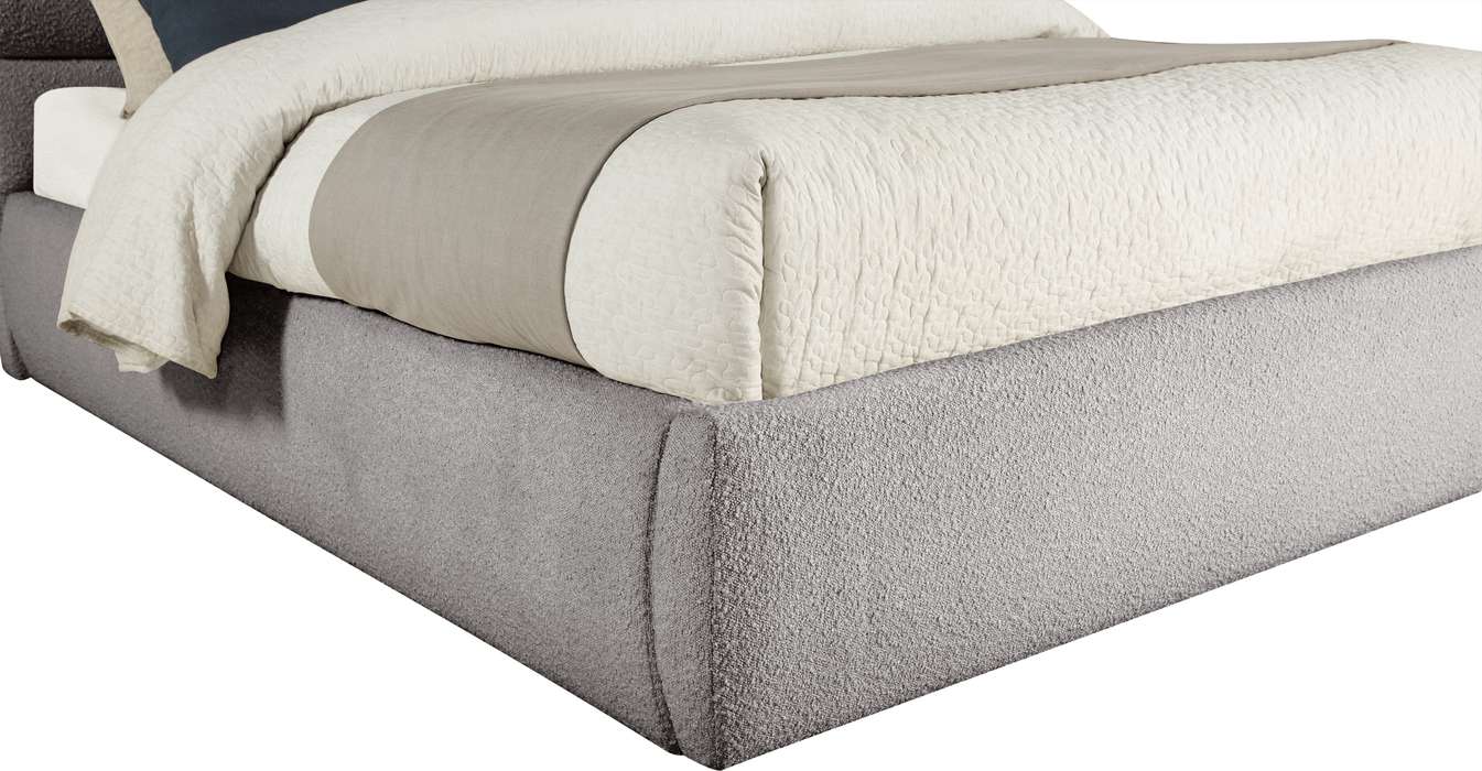 Meridian Furniture - Adam Taupe Boucle Fabric Upholstered King Bed - B1256Taupe-K90 - GreatFurnitureDeal