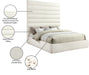 Meridian Furniture - Adam Cream Chenille Fabric Upholstered King Bed - B1257Cream-K90 - GreatFurnitureDeal