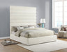 Meridian Furniture - Adam Cream Chenille Fabric Upholstered King Bed - B1257Cream-K90 - GreatFurnitureDeal