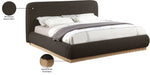Meridian Furniture - Rigby Brown Boucle Fabric Upholstered King Bed - B1275Brown-K - GreatFurnitureDeal