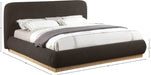 Meridian Furniture - Rigby Brown Boucle Fabric Upholstered King Bed - B1275Brown-K - GreatFurnitureDeal