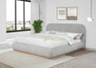 Mariano Furniture - Platform Queen Bed with Boucle Fabric Upholstery in Rich Gray - BQ-B16-QB - GreatFurnitureDeal