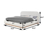 Mariano Furniture - Platform King Bed with Boucle Fabric Upholstery in Cream - BQ-B17-EKB - GreatFurnitureDeal