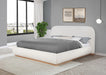 Mariano Furniture - Platform King Bed with Boucle Fabric Upholstery in Cream - BQ-B17-EKB - GreatFurnitureDeal