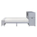 Homelegance - Sloane Full Bookcase Bed with Hidden Desk, Stool and Storage Bench in Gray - B2024GYBCF-1 - GreatFurnitureDeal